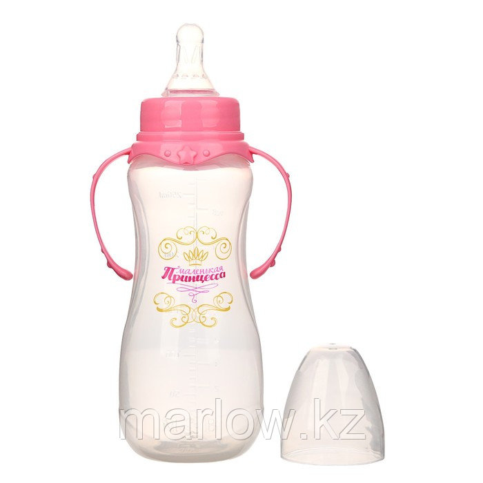 Бутылочка для кормления «Принцесса» детская приталенная, с ручками, 250 мл, от 0 мес., цвет розовый - фото 2 - id-p111431710