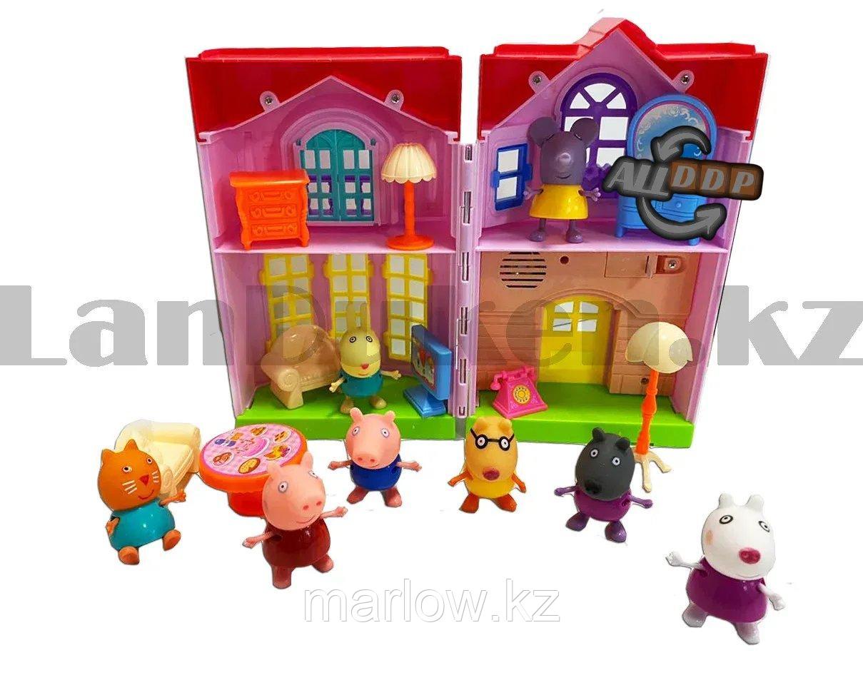 Набор фигурок игровой из серии "Свинка Пеппа" музыкальный складной домик мебель 8 фигурок персонажей - фото 6 - id-p111424816