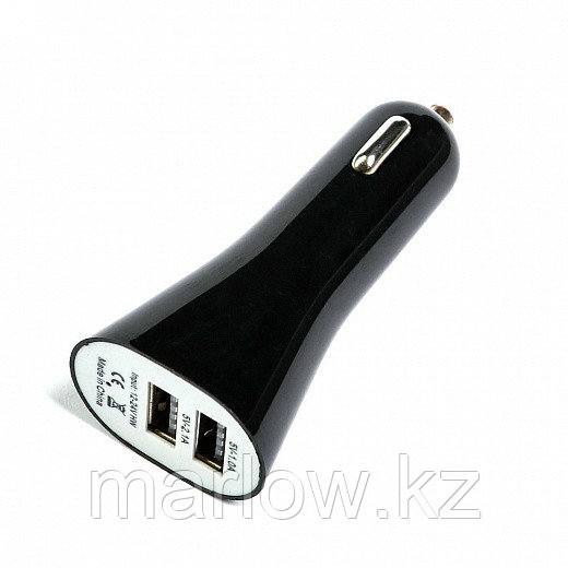 Автомобильное зарядное устройство Torso, 2 USB 1,0 А и 2,1 А, цвет микс - фото 1 - id-p111419934