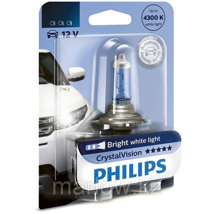 Лампа автомобильная Philips Crystal Vision, H11, 12 В, 55 Вт, 12362CVB1 - фото 1 - id-p111427799