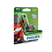 Лампа автомобильная Philips LongLife EcoVision, H11, 12 В, 55 Вт, 12362LLECOB1