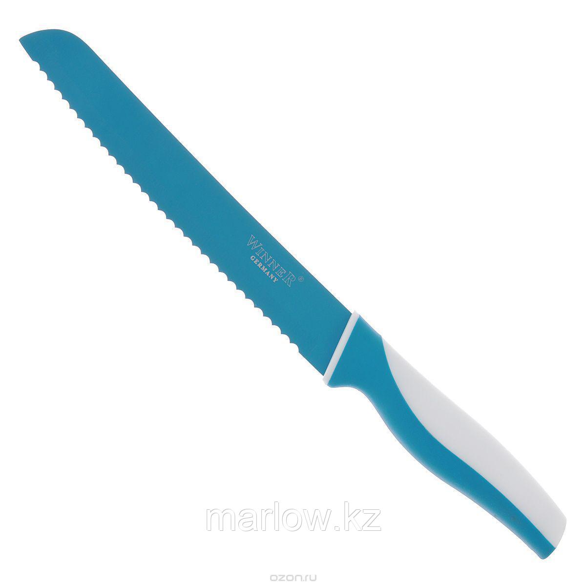 Нож для резки хлеба "Winner", цвет: морская волна, белый, длина лезвия 20 см. WR-7215 - фото 3 - id-p111417042