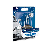 Лампа автомобильная Philips White Vision, H4, 12 В, 60/55 Вт, 12342WHVB1