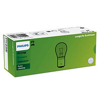 Лампа автомобильная Philips LongLife EcoVision, PY21W, 12 В, 21 Вт, 12496LLECOCP