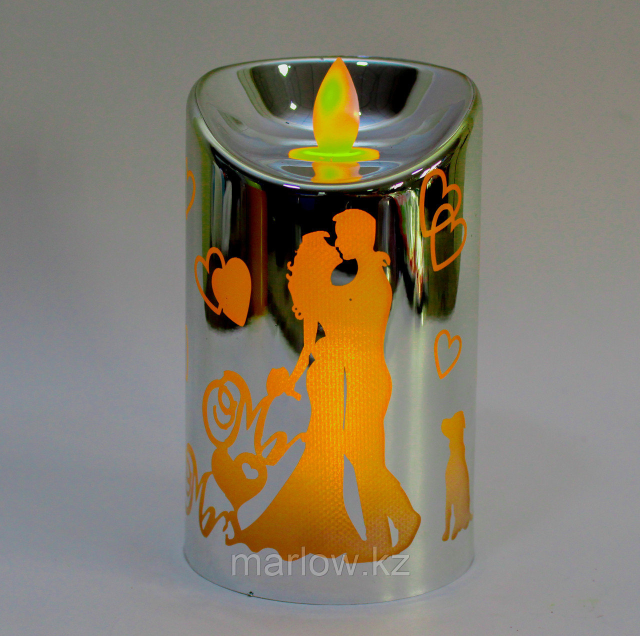 Светодиодная свеча на батарейках, "Парень и девушка", белая - фото 1 - id-p111415272