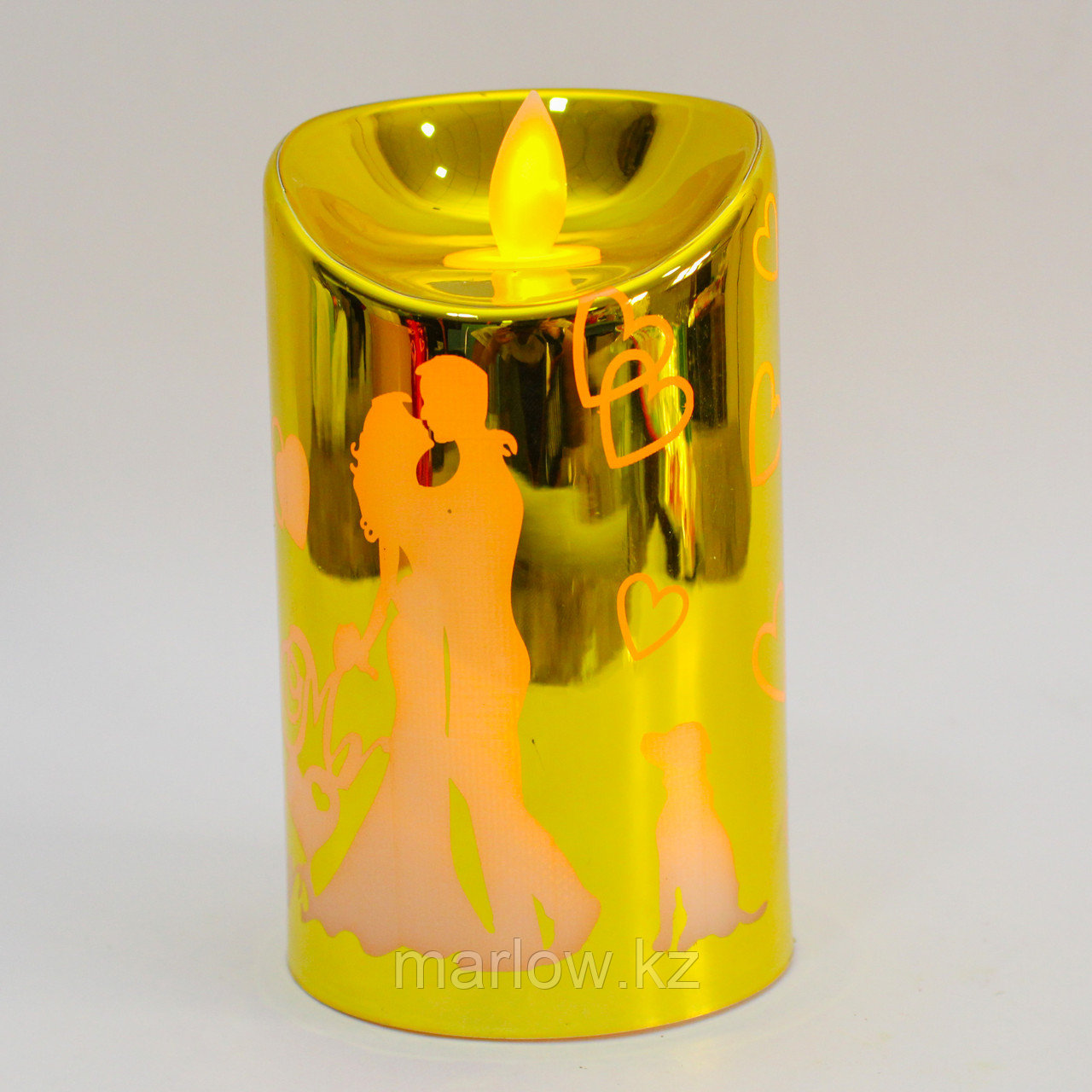Светодиодная свеча на батарейках, "Парень и девушка", желтая - фото 1 - id-p111415273