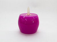 Светодиодная свеча на батарейках, яблоко, фиолетовое