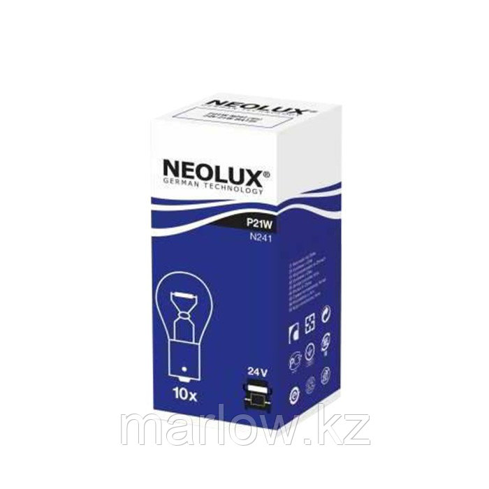 Лампа автомобильная NEOLUX, P21W, 24 В, 21 Вт, N241 - фото 1 - id-p111427839