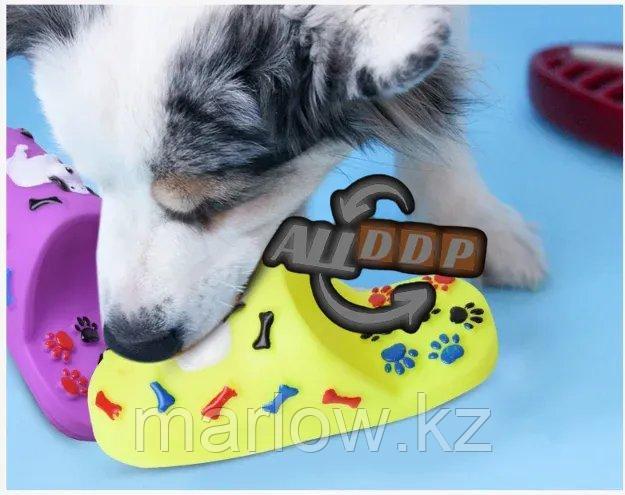 Игрушка для собак с пищалкой "Тапка" желтая - фото 1 - id-p111425878