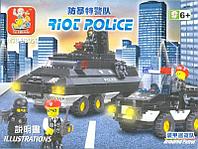 Конструктор SLUBAN "Полиция" Арт. MB38-B2000 "Бронеавтомобиль полиции с патрульной машиной"