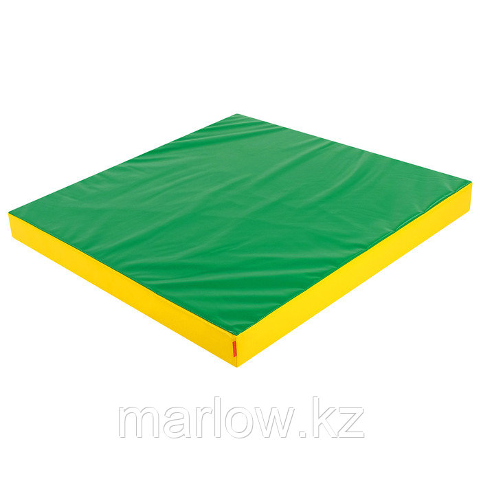 Мат 100 х 100 х 10 см, винилискожа, цвет зелёный/жёлтый - фото 1 - id-p111433619