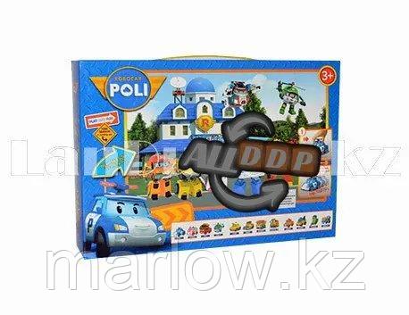 Игровой набор машинок Робокар Поли (6 машинок: 2 такси, 1 полицейский, 1 вертолет, 1 скорая и 1 пожарная) P4 - фото 3 - id-p111424906