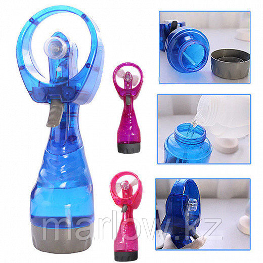 Портативный ручной вентилятор с пульверизатором Water Spray Fan - фото 4 - id-p111419047