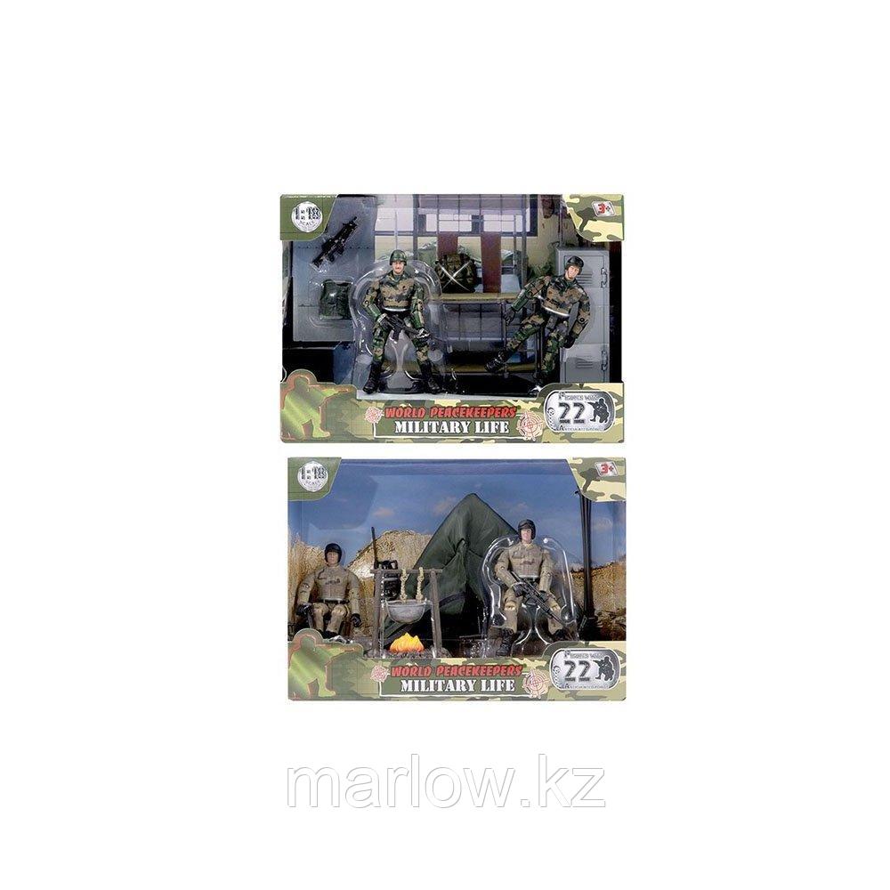 World Peacekeepers MC77035 Игровой набор ,Армейская жизнь, 2 фигурки, 1:18 (в ассортименте) - фото 1 - id-p111411311