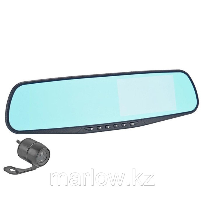 Видеорегистратор Digma FreeDrive 303 MIRROR DUAL, две камеры, 4.3", обзор 120°, 1920х1080 - фото 1 - id-p111426875