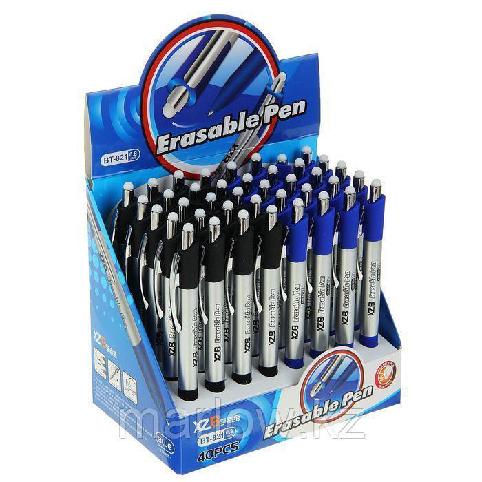 Ручка шариковая - Пиши-Стирай, 0,8мм автомат стержень синий корпус серебристый, цвет микс - фото 1 - id-p111420018