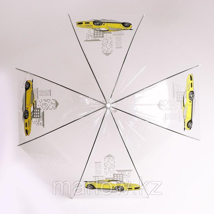 Зонт детский «Жёлтая машина» п/а прозрачный светоотражающий d=90 см - фото 2 - id-p111431810