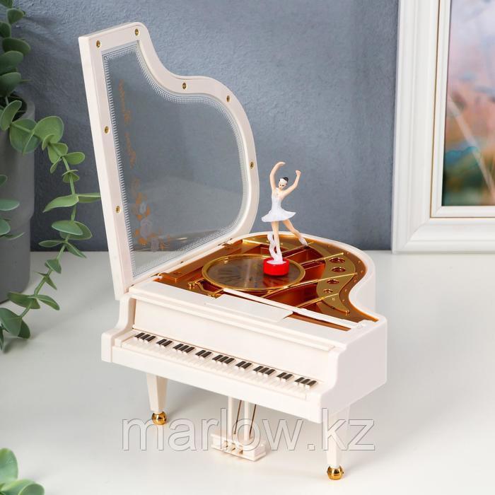 Шкатулка музыкальная механическая "Белый рояль" - фото 1 - id-p111431811