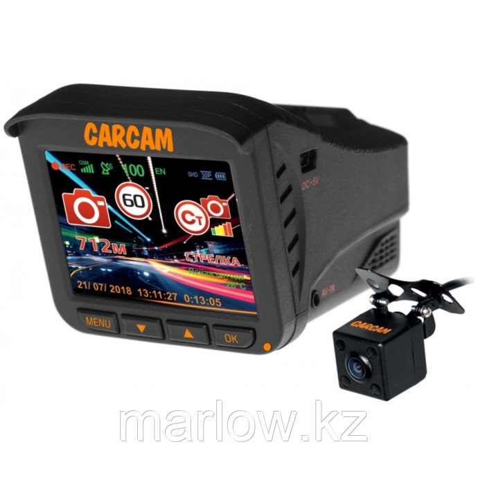 Видеорегистратор + радар-детектор Каркам Комбо 5S, две камеры, 2.4", обзор 160°, 2304 х 1296 41650 ... - фото 1 - id-p111426893
