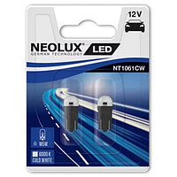 Лампа светодиодная Neolux 12 В, 6000K, W5W, 0.5 Вт, W2.1x9.5d, набор 2 шт, NT1061CW-02B