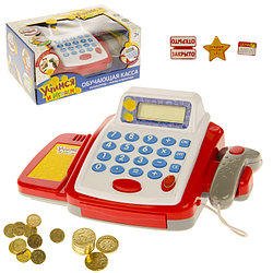 Обучающая касса-калькулятор «Учимся и играем», игрушечная, с аксессуарами, световые и звуковые эффек ...