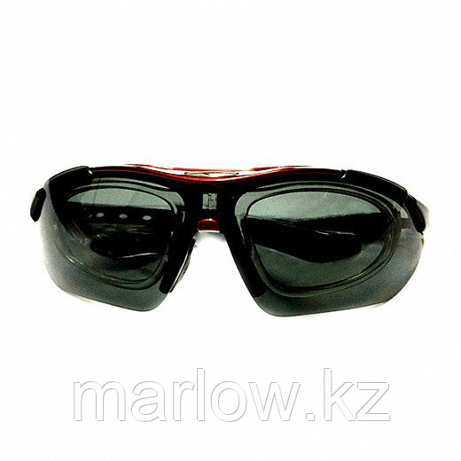 Очки солнцезащитные с 5 сменными линзами, черные/красный - фото 2 - id-p111417138