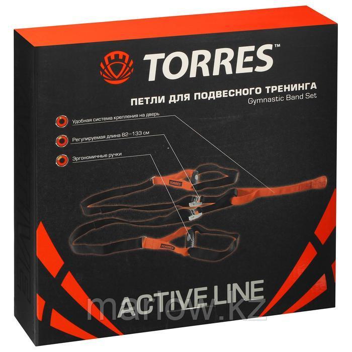 Петли для подвесного тренинга TORRES, эргономические нескользящие ручки, цвет черный/оранжевый - фото 2 - id-p111433664