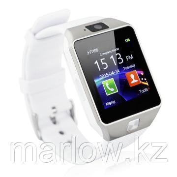 Умные часы DZ09 - Smart Watch DZ-09 - серебро, белый ремешок - фото 3 - id-p111415360