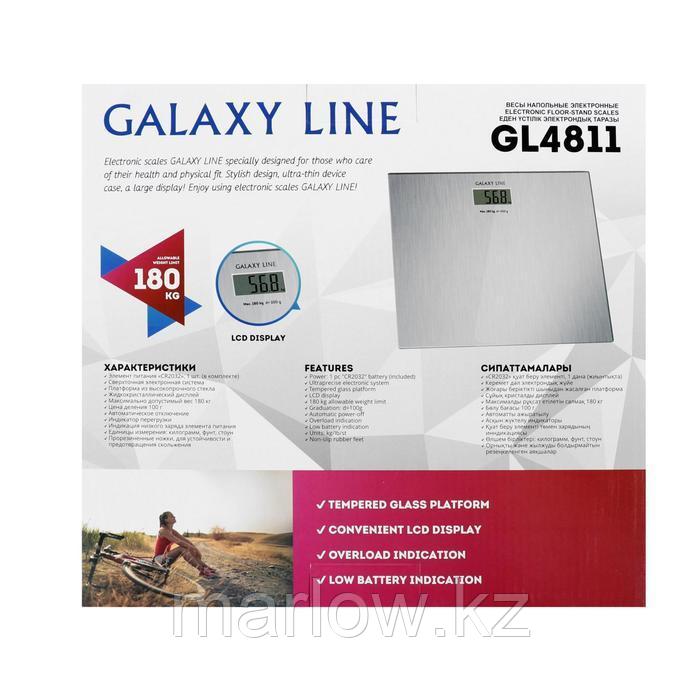 Весы напольные Galaxy GL 4811, электронные, до 180 кг, 1хCR2032, стекло, серебристые - фото 8 - id-p111433673