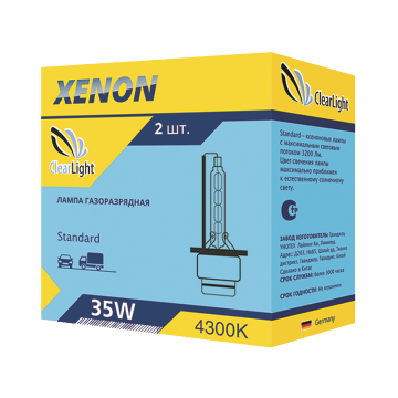 Лампа ксеноновая Clearlight D2S 4300K, 1 шт. - фото 2 - id-p111420053