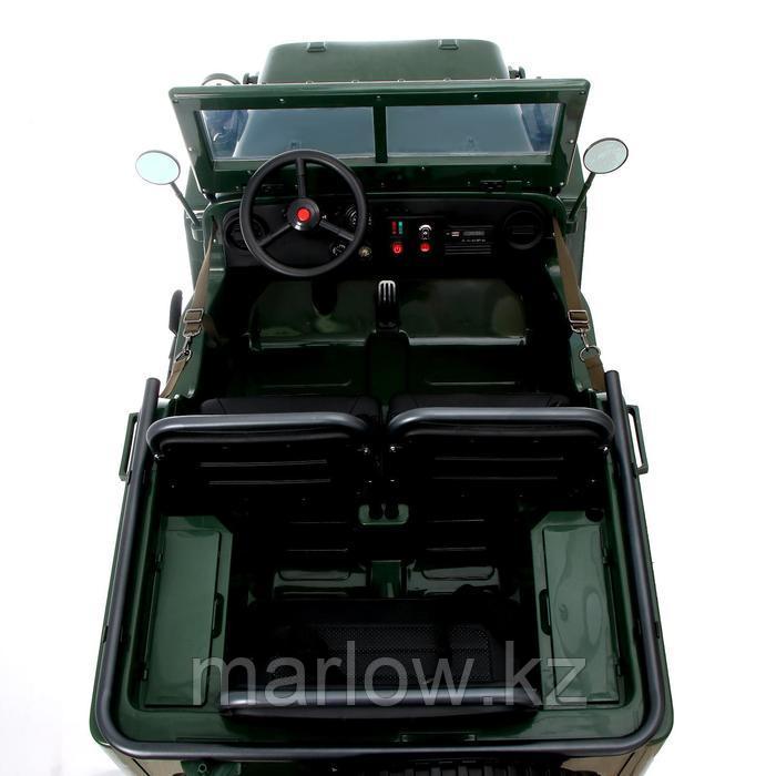 Электромобиль «Армейский джип», 3-х местный, 4WD полный привод, EVA колеса, цвет зелёный - фото 7 - id-p111430863