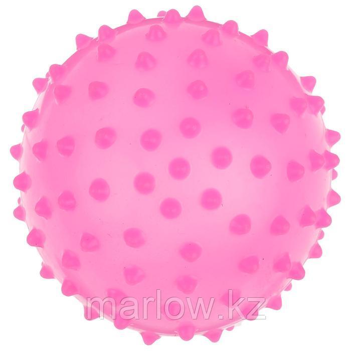 Мячик массажный, матовый пластизоль d=10 см, 22 г, цвета МИКС - фото 2 - id-p111430870