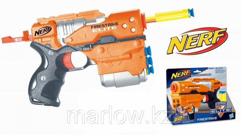 Бластер NERF с мягкими пулями в коробке 25.5х8.4х19.5 см - фото 3 - id-p111411367