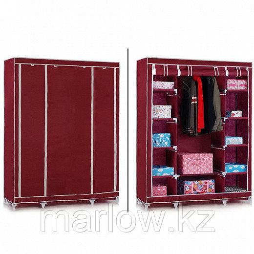 Мобильный тканевый шкаф Storage Wardrobe, коричневый - фото 1 - id-p111420081