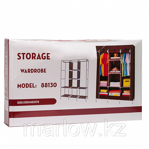 Мобильный тканевый шкаф Storage Wardrobe, коричневый - фото 6 - id-p111420081