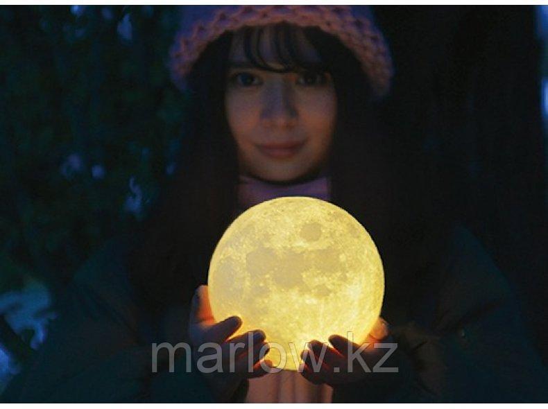 Шарообразный светильник ночник Луна 3D, шар 12 см - фото 1 - id-p111421069