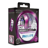 Лампа автомобильная Philips Color Vision, розовый, H7, 12 В, 55 Вт, 2 шт, 12972CVPPS2