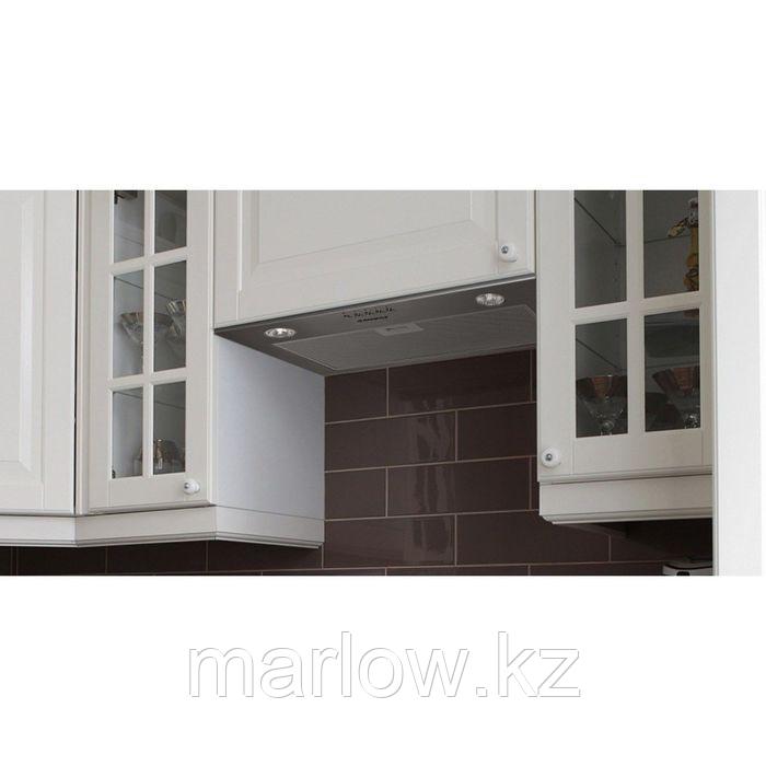 Вытяжка Maunfeld Crosby Push 600 Gl, встраиваемая, 750 м3/ч, 3 скорости, 60 см, серебристая - фото 2 - id-p111435543