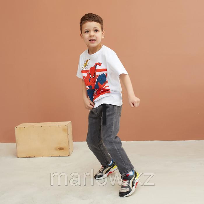 Футболка детская Человек-Паук, рост 110-116, белый - фото 3 - id-p111431903