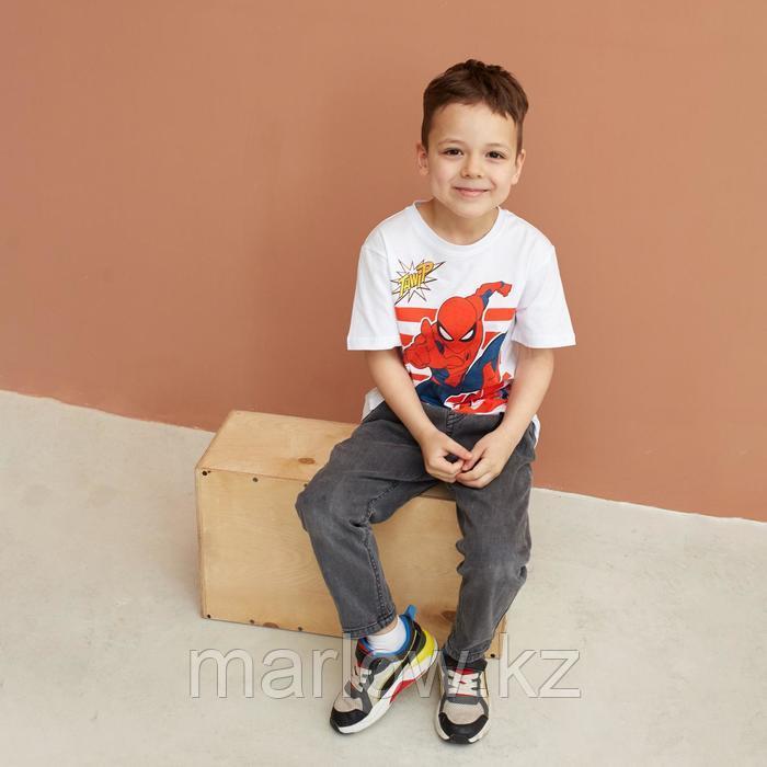 Футболка детская Человек-Паук, рост 110-116, белый - фото 4 - id-p111431903