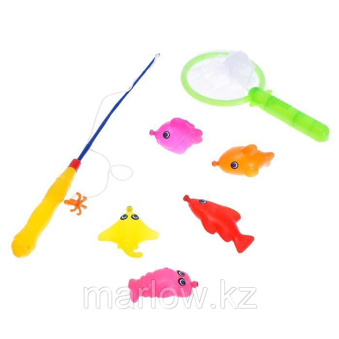 Магнитная рыбалка для детей «Морские жители», 8 предметов: 1 удочка , 1 сачок, 5 игрушек, цвета МИКС ... - фото 4 - id-p111430919