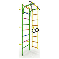 Детский спортивный комплекс «Атлет-2Ц», покрытие ПВХ, цветные ступени, 670 × 870 × 2250 мм, цвет зел ...