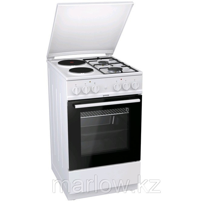 Плита Gorenje K5111WG, комбинированная, 4 конфорки, 68 л, газ-контроль, белая - фото 1 - id-p111436560