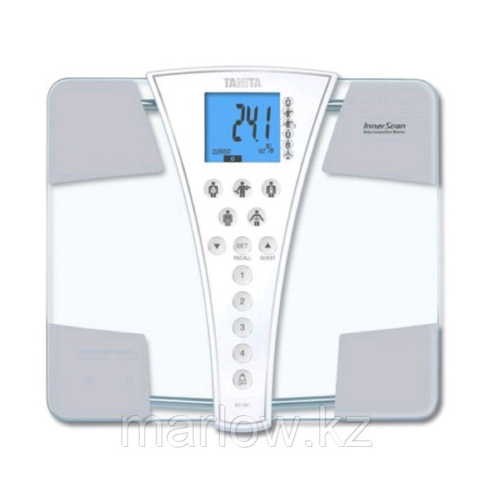 Весы напольные Tanita BC-587, диагностические, до 200 кг, 4xAA, стекло, белые - фото 1 - id-p111433735