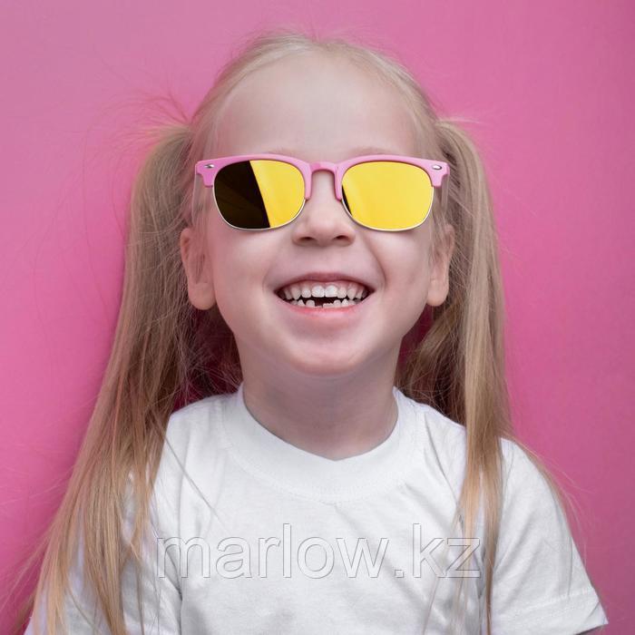 Очки солнцезащитные детские "Round", оправа и дужки разного цвета, МИКС, 12.5 × 4.5 см - фото 1 - id-p111431916
