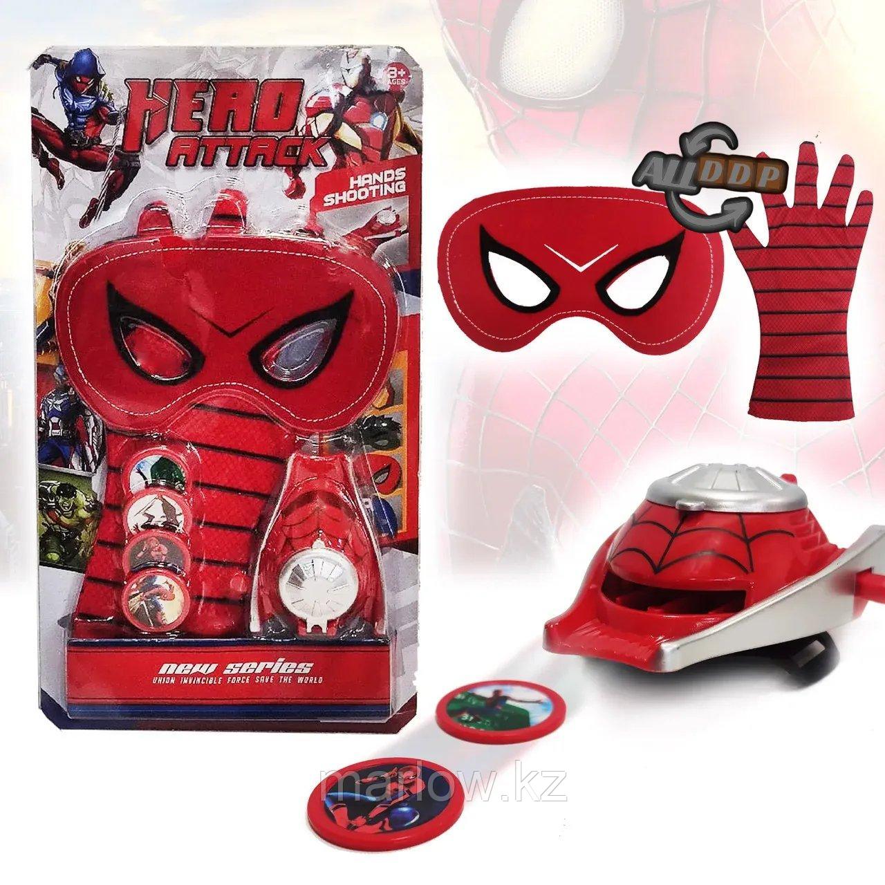 Игровой набор Человек паук Spider man с бластером маской и перчаткой WL51187A - фото 1 - id-p111425018