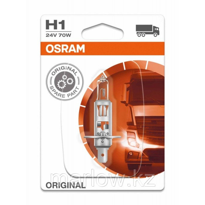 Лампа автомобильная Osram, H1, 24 В, 70 Вт, 64155-01B - фото 1 - id-p111428976
