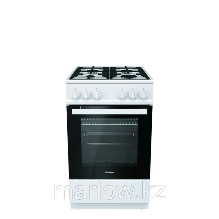 Плита Gorenje GN5112WF-B, газовая, 4 конфорки, 70 л, газ-контроль, чёрно-белая - фото 2 - id-p111436569