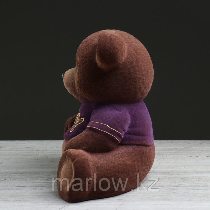 Копилка "Мишка: boy", флок, коричневый цвет, 25 см, микс - фото 2 - id-p111431932