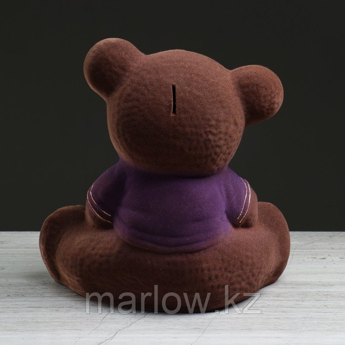 Копилка "Мишка: boy", флок, коричневый цвет, 25 см, микс - фото 3 - id-p111431932